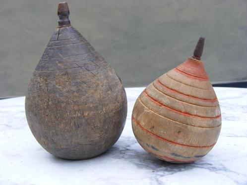2 OUDE HOUTEN DRAAITOLLEN, Antiek en Kunst, Antiek | Speelgoed, Ophalen of Verzenden
