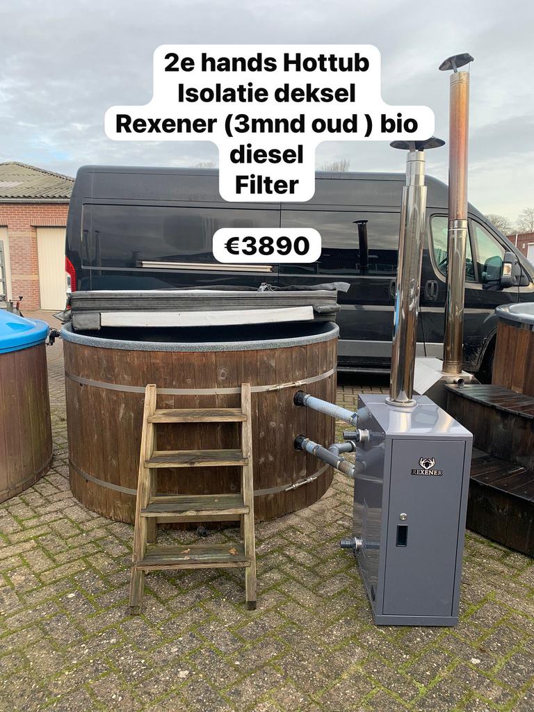 2e hands hottubs - Rexener bio diesel kachel - filter, Tuin en Terras, Zwembad-toebehoren, Zo goed als nieuw, Verlichting, Ophalen