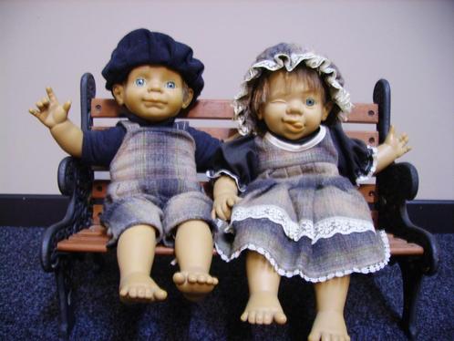 2 vintage verzamel poppen in victoriaanse straat stijl, Antiek en Kunst, Curiosa en Brocante, Ophalen of Verzenden