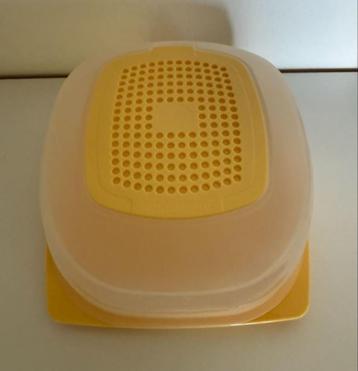 Boîte à fromage Tupperware – Idéale pour 1 camembert, Enlèvement ou Envoi, Comme neuf, Jaune, Boîte