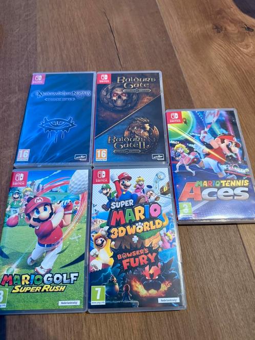 Nintendo Switch - games - Mario & Baldurs, Games en Spelcomputers, Games | Nintendo Switch, Zo goed als nieuw, Ophalen of Verzenden