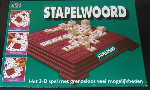 spel Stapelwoord, Hobby en Vrije tijd, Gezelschapsspellen | Bordspellen, Zo goed als nieuw, Drie of vier spelers, Verzenden