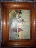 Havenzicht Bootje en molen A. Brugman, Antiek en Kunst, Kunst | Schilderijen | Klassiek, Ophalen of Verzenden