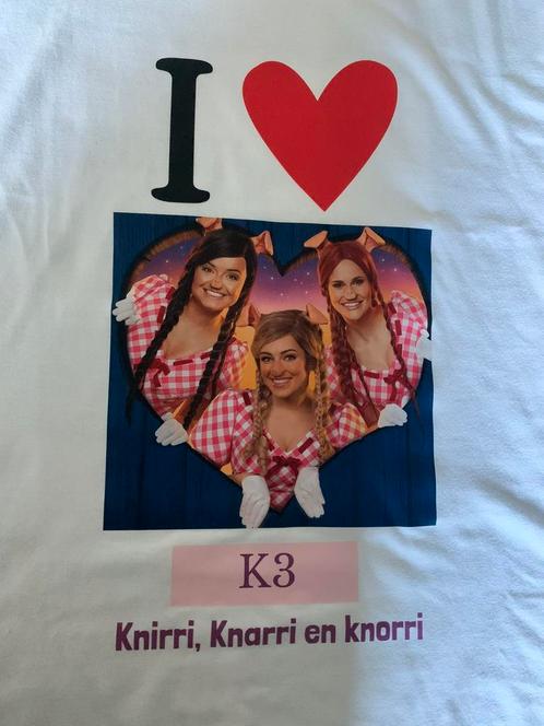 T-Shirt K3 Hanne, Marthe en Julia XL-XXL, Verzamelen, Muziek, Artiesten en Beroemdheden, Zo goed als nieuw, Ophalen