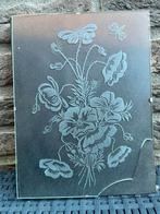 Klaproos ets op glas, Huis en Inrichting, Ophalen of Verzenden, Zo goed als nieuw