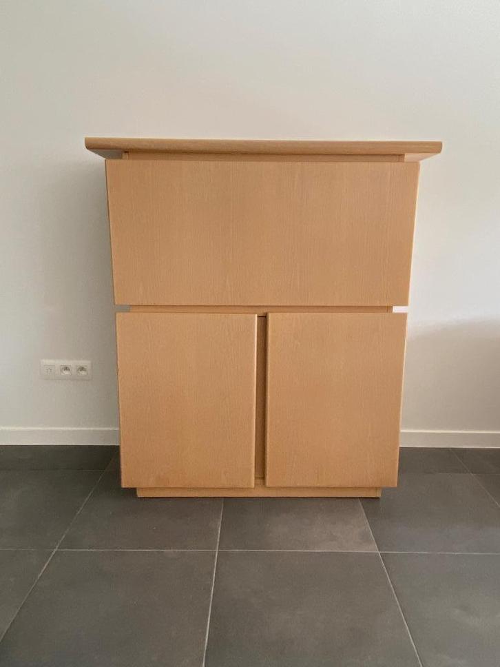 Mooie houten barkast, Huis en Inrichting, Kasten | Buffetkasten, Gebruikt, 100 tot 150 cm, 100 tot 150 cm, 25 tot 50 cm, Met deur(en)