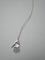 Zilveren ketting met Hand van Fatima hanger, Handtassen en Accessoires, Kettingen, Verstelbaar, Nieuw, Ophalen of Verzenden, Zilver