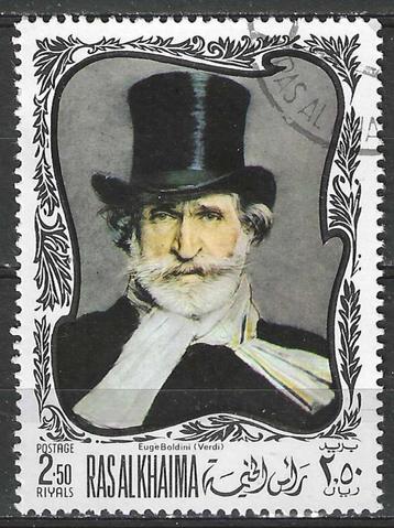 Ras Al Khaima 1969 - Stampworld 296 - Mozart - 2,50 R. (ST) beschikbaar voor biedingen