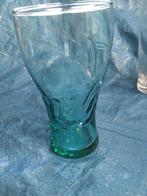 mooi groot blauw/groen coca cola glas, Verzamelen, Ophalen of Verzenden