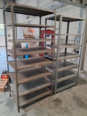 Garagevondst.  twee industriële rekken  90x200xd60, Huis en Inrichting, Ophalen, Gebruikt