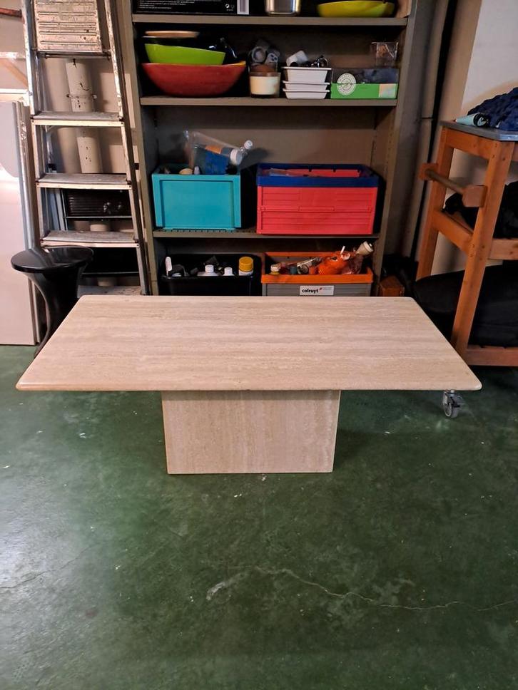 Travertin salontafel, Huis en Inrichting, Tafels | Salontafels, Ophalen