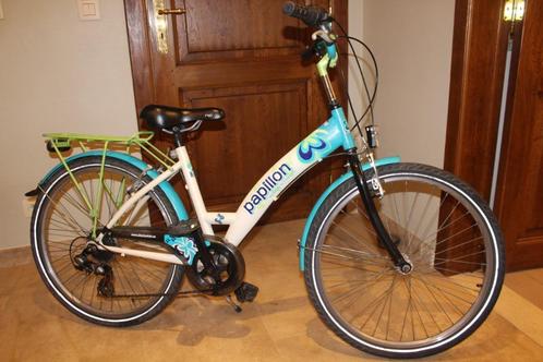 Bike Fun Papillon 24" (nieuw €349), Fietsen en Brommers, Fietsen | Meisjes, Zo goed als nieuw, 24 inch, Handrem, Versnellingen