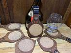 6 onderzetters van kurk en hout VSOP eagle, Ophalen of Verzenden, Gebruikt, Glas of Kopje