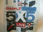 SIMPLE MINDS T-SHIRT 5X5 LIVE WITH SUMMER TOUR DATES - LARGE, Porté, Envoi, Taille 52/54 (L), Blanc
