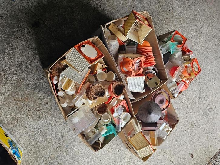 cage, ustensiles cage canaris, oiseaux, Dieren en Toebehoren, Vogels | Hokken en Kooien, Gebruikt, Overige typen, Overige materialen