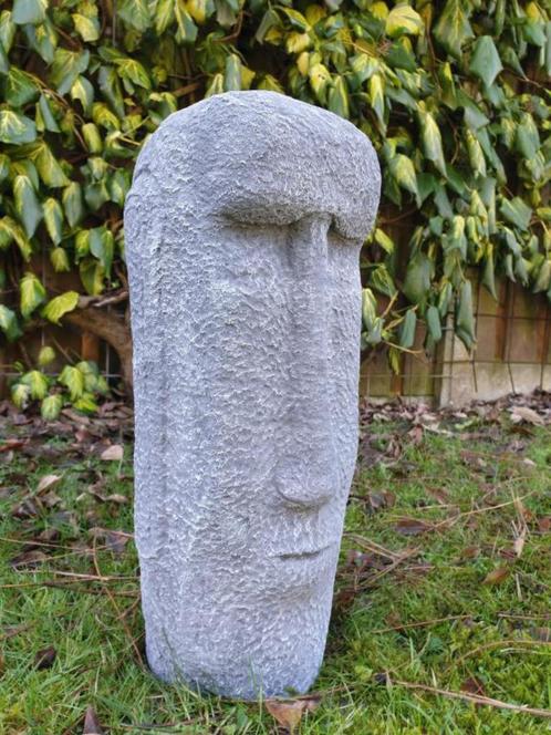 tuinbeeld moai  , aanbieding, Tuin en Terras, Tuinbeelden, Nieuw, Mensenbeeld, Steen, Ophalen of Verzenden