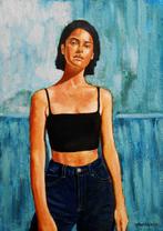 "Southern Girl" Groot schilderij, Verzenden
