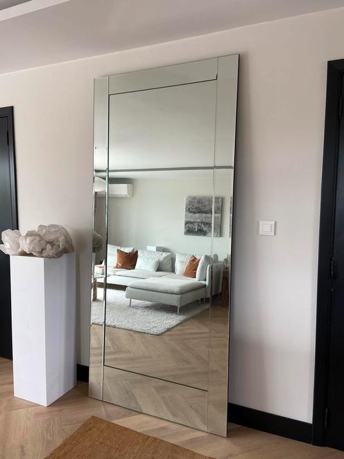 Luxe grote facet geslepen spiegel, Huis en Inrichting, Woonaccessoires | Spiegels, Zo goed als nieuw, 100 tot 125 cm, 200 cm of meer