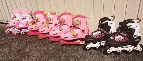 4 paar rolschaatsen, Sport en Fitness, Skeelers, Gebruikt, Inline skates 4 wielen, Kinderen, Verstelbaar, Ophalen