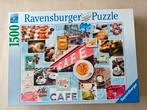 Puzzel Ravensburger 1500 stukjes, Koffietijd, Ophalen of Verzenden, 500 t/m 1500 stukjes, Zo goed als nieuw, Legpuzzel