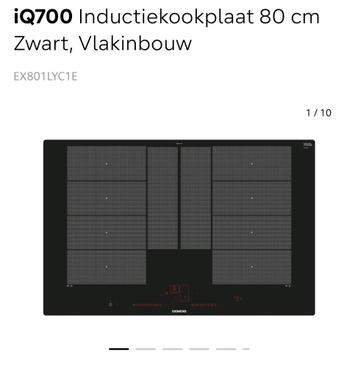 Inductie kookvuur SIEMENS STUDIOLINE 80 cm beschikbaar voor biedingen