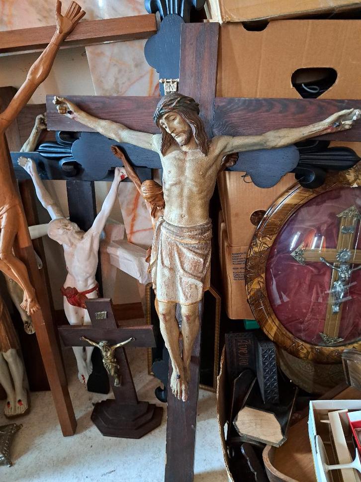 Unieke Kerk Klooster Verzamel  Wand  Staande Kruisbeelden, Antiquités & Art, Antiquités | Objets religieux, Enlèvement