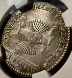 Belgium 1 Florin 1790 Type 2 Zeldzaam!!, Monnaie en vrac, Argent, Argent, Envoi