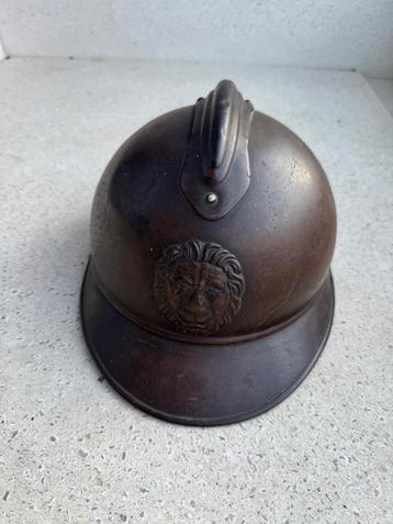 WW1 casque Belge ABBL M15 moutarde avec nom, Enlèvement ou Envoi