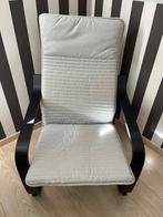 Fauteuil Poäng Ikea en kussen, Huis en Inrichting, Ophalen, Hout, 75 tot 100 cm, Zo goed als nieuw