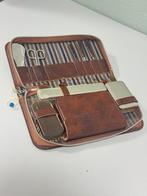 1960 vintage Reis-verzorgings set tas leder mannen lederen, Antiek en Kunst, Ophalen of Verzenden