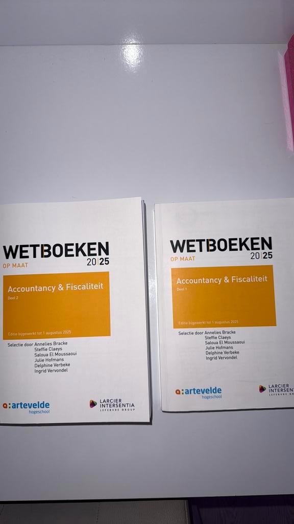 Wetboeken op maat 2025 Accountancy&Fiscaliteit, Boeken, Studieboeken en Cursussen, Zo goed als nieuw, Hogeschool, Ophalen