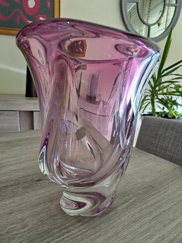 Vase twist et cendrier-vide poches en Cristal val St Lambert