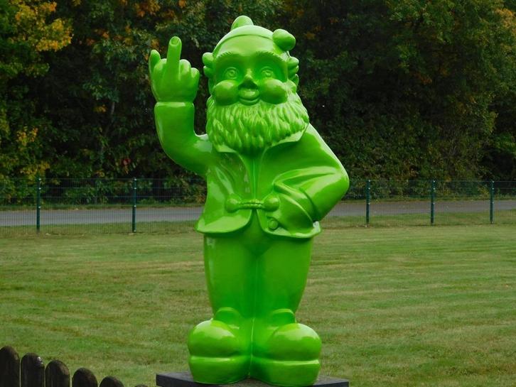Tuinkabouter Middelvinger XL - 80 cm - Groen, Verzamelen, Beelden en Beeldjes, Nieuw, Ophalen of Verzenden
