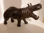 Afrikaanse kunst, leren nijlpaard, perfecte staat., Antiek en Kunst, Ophalen of Verzenden