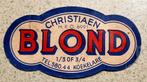 Bieretiket BLOND brouwerij Christiaen, Ophalen of Verzenden, Zo goed als nieuw
