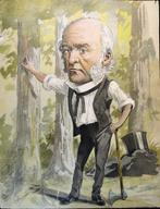 lithographie - Amand - Caricature. Homme avec hache et chape, Enlèvement ou Envoi