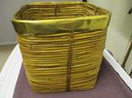 VINTAGE RIETEN BAMBOE MAND-ITALIAANSE GABRIELLA CRESPI STIJL, Ophalen of Verzenden