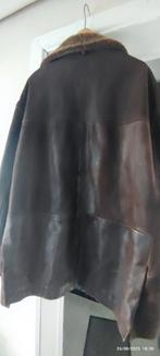 Veste cuir Bouvy, brun foncé, model long, Kleding | Heren, Ophalen, Zo goed als nieuw, Bruin