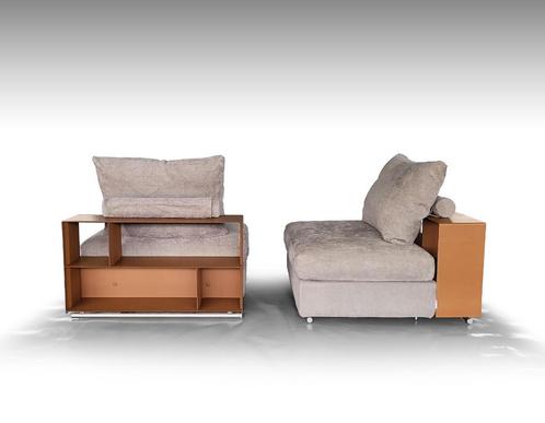 2 X Flexform Groundpiece 1-Zit Sofa, Huis en Inrichting, Zetels | Zetels, Zo goed als nieuw, Rechte bank, Leer, Stof, Ophalen of Verzenden