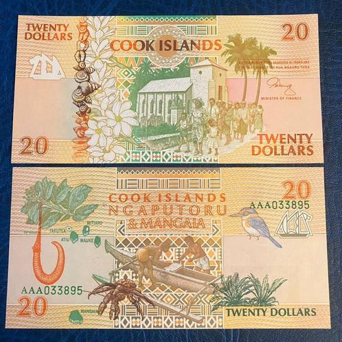 Cookeilanden - 20 Dollar 1992 - Pick 9 - UNC, Postzegels en Munten, Bankbiljetten | Oceanië, Los biljet, Ophalen of Verzenden