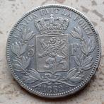 5 frank leopold 1 *1852* zilver, Zilver, Ophalen of Verzenden, Losse munt, Zilver