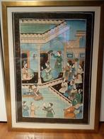 Mughal Indian Silk Painting, Ophalen