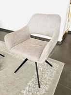 Grijze eetkamerstoelen 360graden draaibaar 6x, Huis en Inrichting, Ophalen, Zo goed als nieuw, Vijf, Zes of meer stoelen, Stof