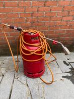Bonbonne avec chalumeau à gaz propane., Enlèvement, Utilisé