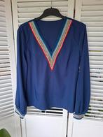 Bloes met V-hals en lange mouwen maat XL / 44., Ophalen of Verzenden, Zo goed als nieuw, Maat 42/44 (L), Blauw