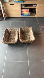 2 rieten manden Ikea, Huis en Inrichting, Woonaccessoires | Schalen en Manden, Ophalen, Mand, Zo goed als nieuw, Riet