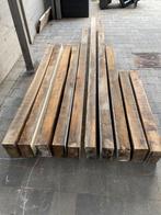 Eiken balken deels wit geverfd prijs o.v.t.k., Ophalen, Gebruikt, Balken