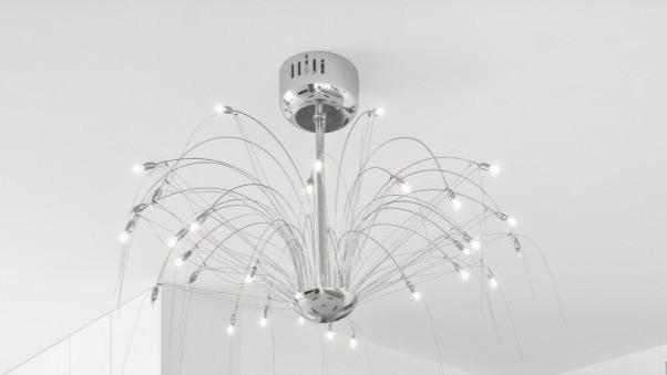 moderne luster, Huis en Inrichting, Lampen | Kroonluchters, Zo goed als nieuw, Ophalen