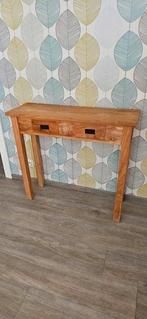 Mooie bijzettafel in teakhout, Huis en Inrichting, Tafels | Sidetables, Ophalen, Zo goed als nieuw, Teakhout