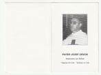Jozef DEVOS Missionaris Scheut Brazilië Deerlijk Schilde '92, Collections, Images pieuses & Faire-part, Envoi, Image pieuse